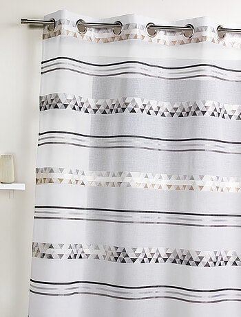 Voilage Jacquard en étamine géométrique