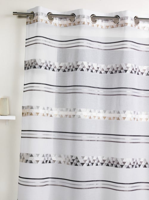 Voilage Jacquard en étamine géométrique - Kiabi