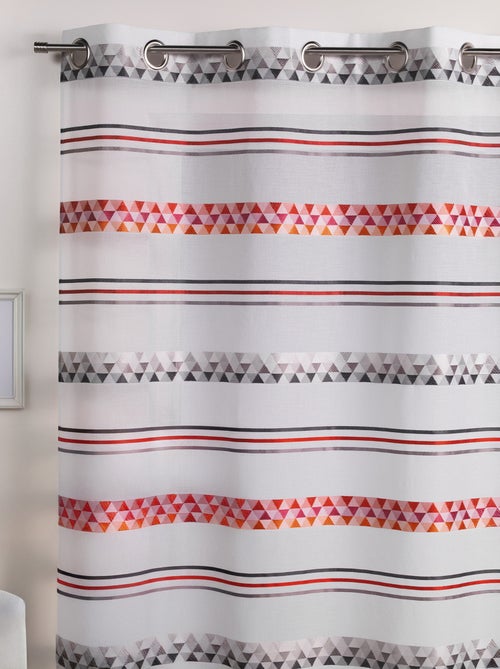 Voilage Jacquard en étamine géométrique - Kiabi
