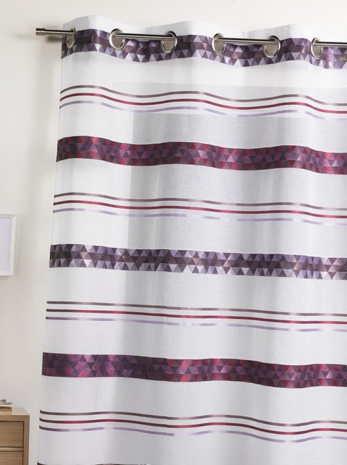 Voilage Jacquard en étamine géométrique - Kiabi