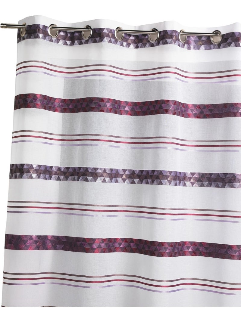 Voilage Jacquard en étamine géométrique Parme - Kiabi