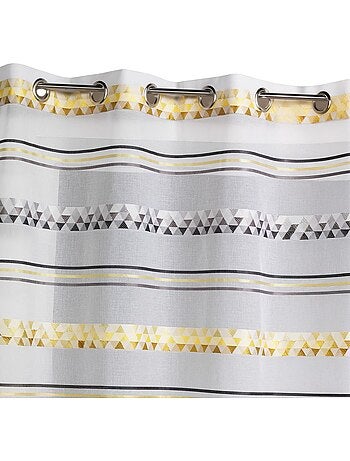Voilage Jacquard en étamine géométrique