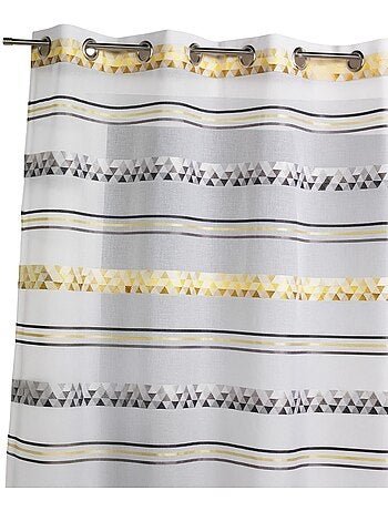 Voilage Jacquard en étamine géométrique
