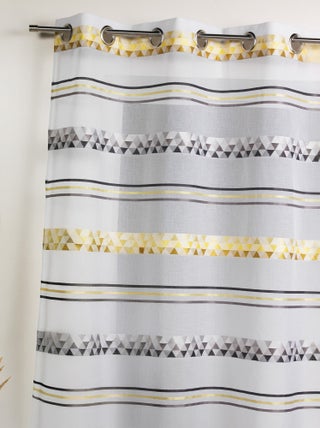 Voilage Jacquard en étamine géométrique