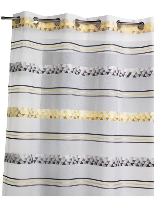 Voilage Jacquard en étamine géométrique - Kiabi Voilage Jacquard en étamine géométrique - Kiabi