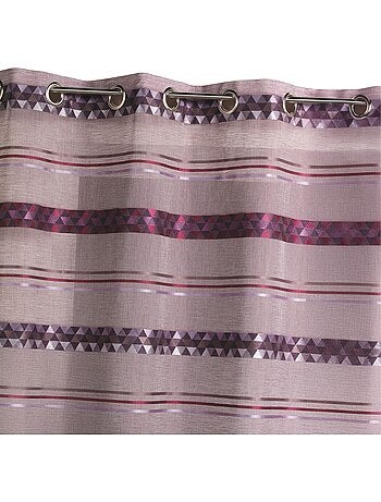 Voilage Jacquard en étamine géométrique
