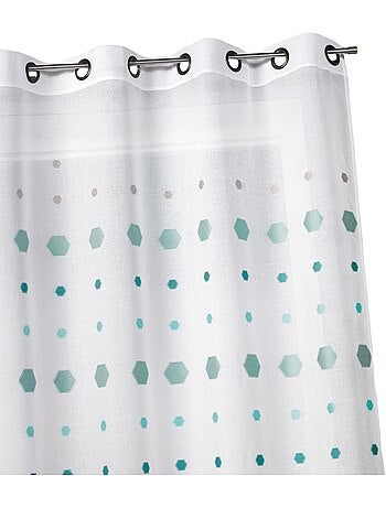 Voilage jacquard imprimés hexagonaux