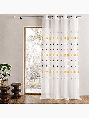 Voilage jacquard imprimés hexagonaux