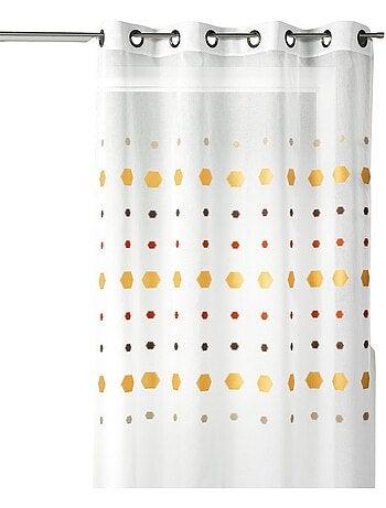 Voilage jacquard imprimés hexagonaux