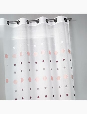 Voilage jacquard imprimés hexagonaux