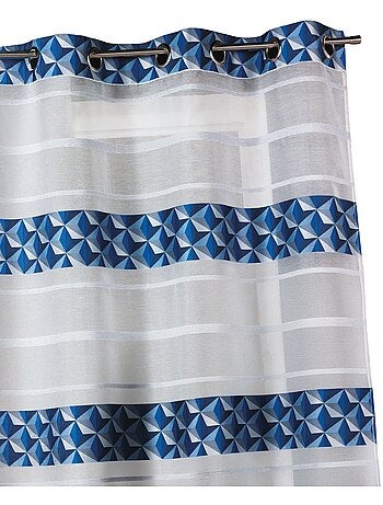 Voilage jacquard motifs bleus