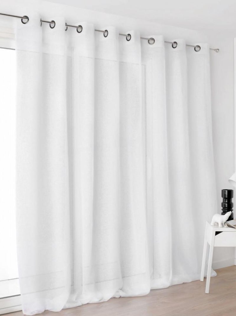 Voilage Kaolin Grande Largeur Blanc - Kiabi