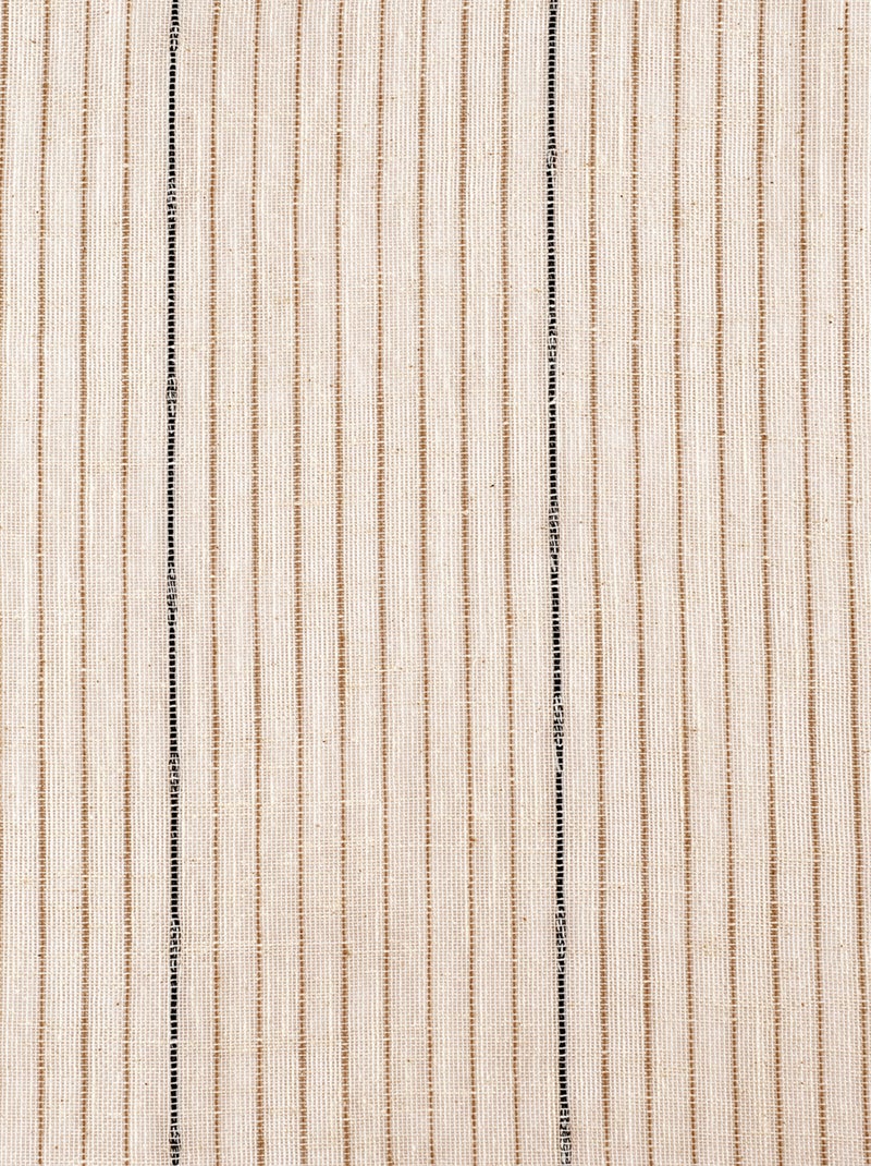 Voilage laine et coton fines rayures Beige - Kiabi