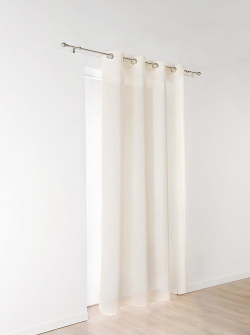 Voilage léger à l'aspect lin - Kiabi