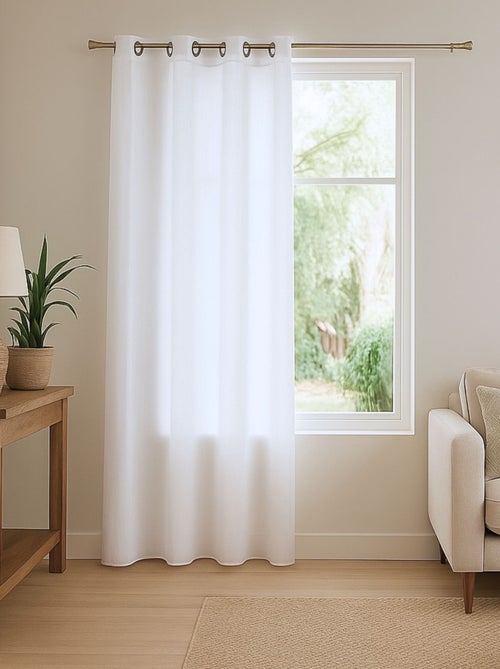 Voilage léger à l'aspect lin - Kiabi