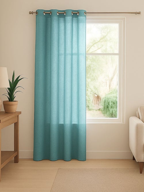 Voilage léger à l'aspect lin - Kiabi