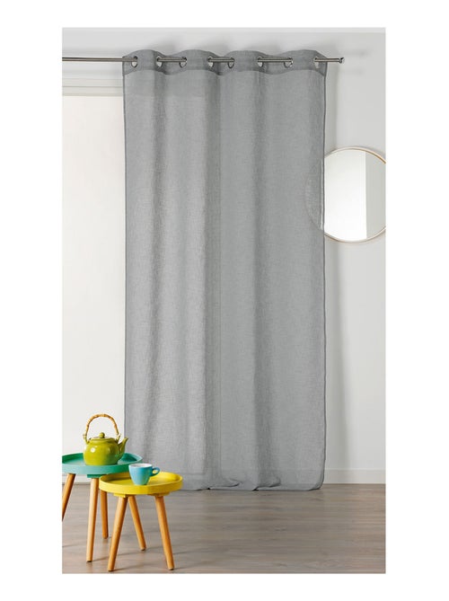 Voilage léger à l'aspect lin - Kiabi