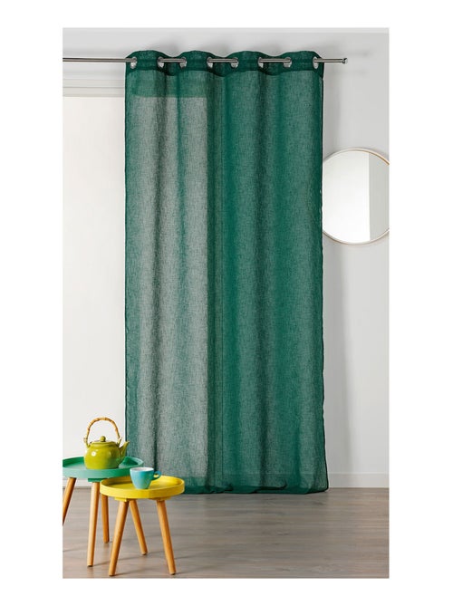 Voilage léger à l'aspect lin - Kiabi