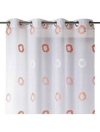 Voilage léger à motifs de cercles rayés stylisés