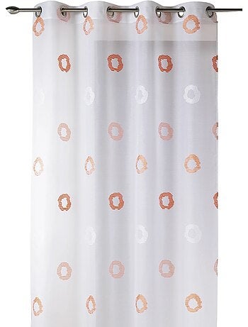 Voilage léger à motifs de cercles rayés stylisés