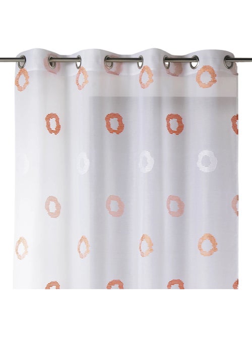 Voilage léger à motifs de cercles rayés stylisés - Kiabi