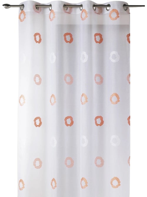 Voilage léger à motifs de cercles rayés stylisés - Kiabi