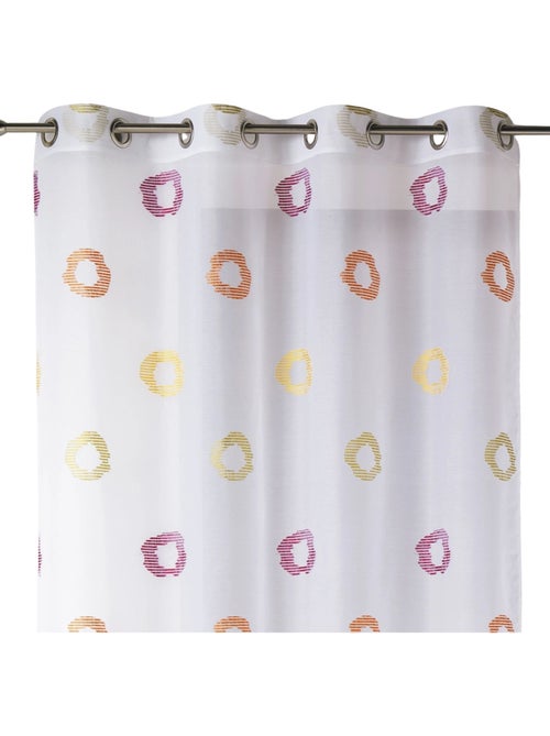 Voilage léger à motifs de cercles rayés stylisés - Kiabi