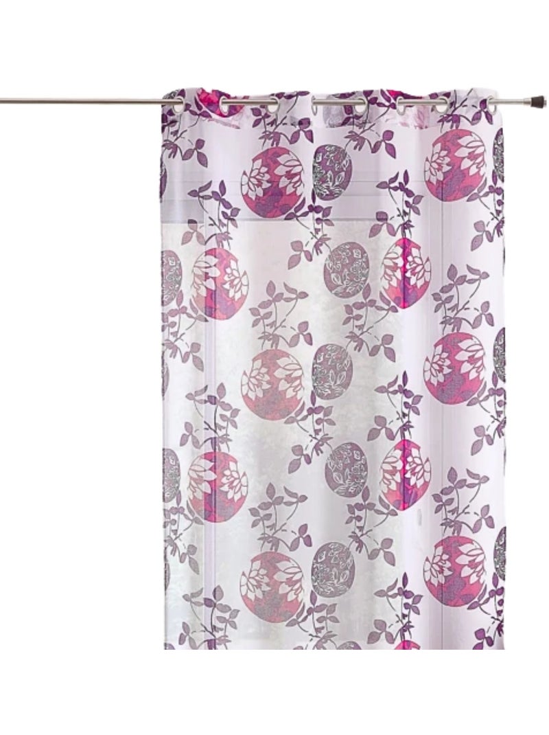 Voilage Léger en Etamine Printemps Violet prune - Kiabi