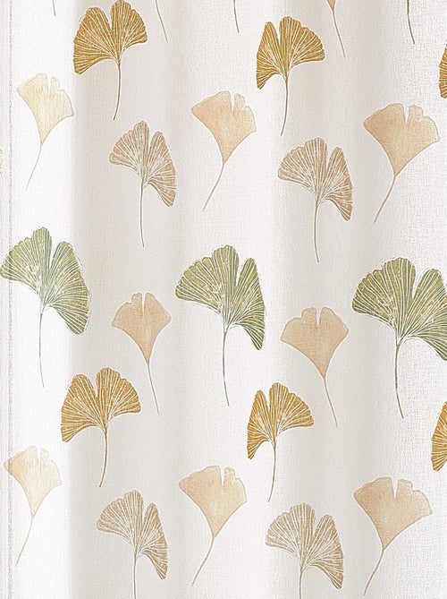 Voilage léger imprimé motif ginkgo - Kiabi