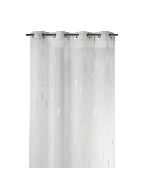 Voilage léger traits brodés - Kiabi