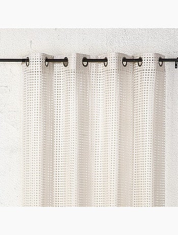 Voilage maille ajourée à oeillets