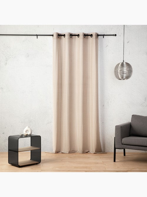 Voilage maille ajourée à oeillets - Kiabi