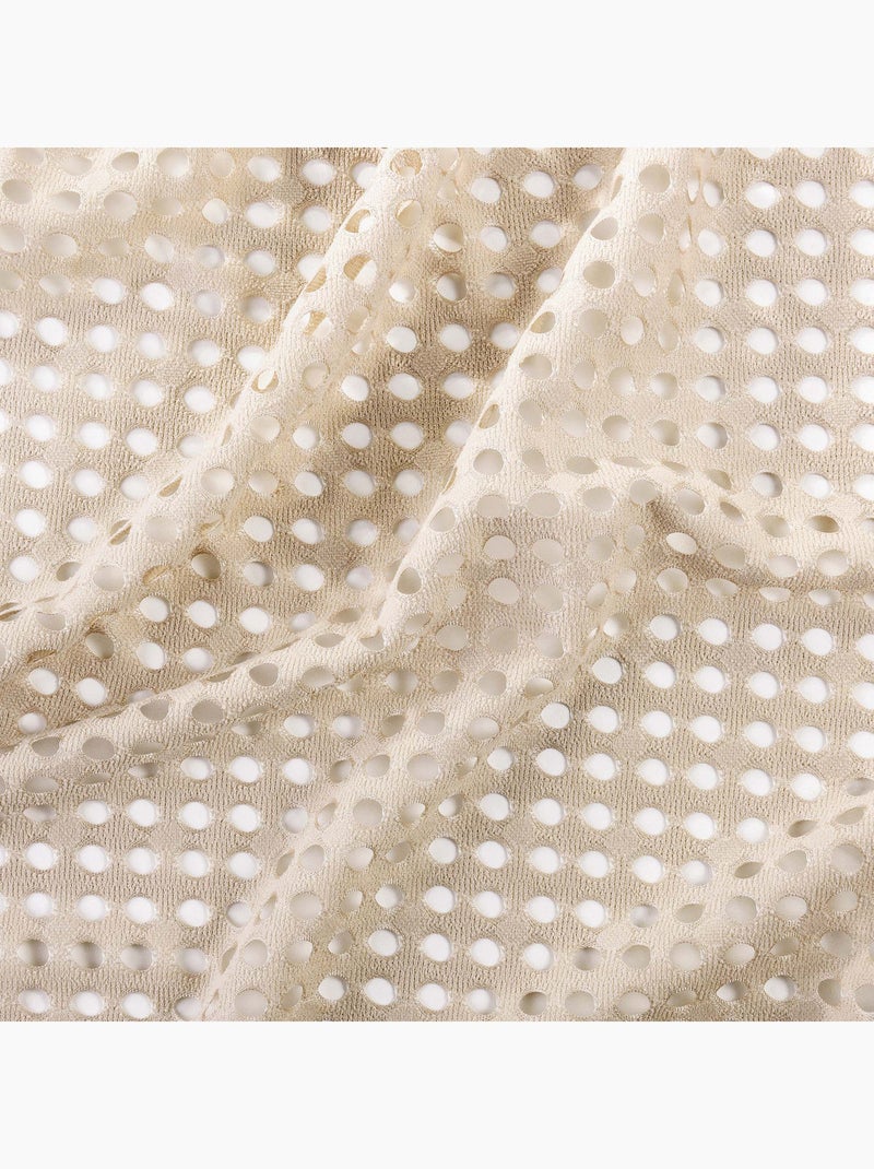 Voilage maille ajourée à oeillets Bois naturel - Kiabi