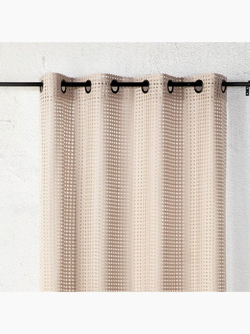 Voilage maille ajourée à oeillets - Kiabi