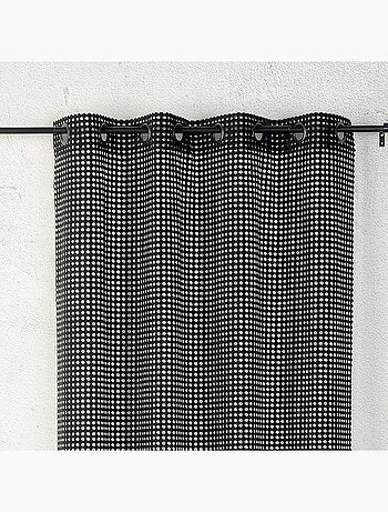 Voilage maille ajourée à oeillets