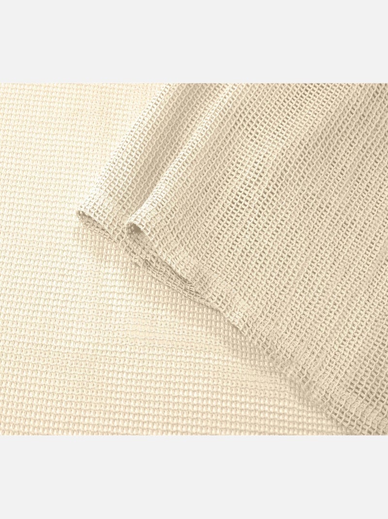 Voilage mailles marseillais Beige - Kiabi