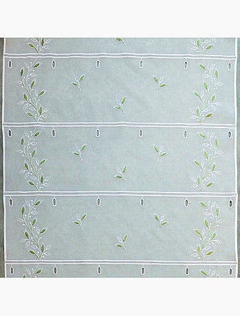 Voilage modulable brodé feuilles