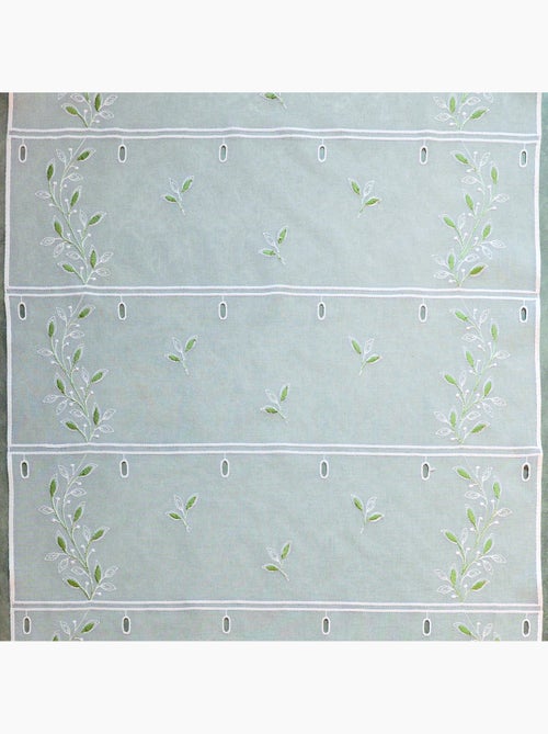 Voilage modulable brodé feuilles - Kiabi