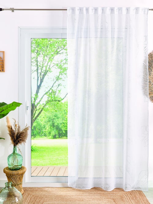 Voilage motif feuilles à pattes cachées - Kiabi