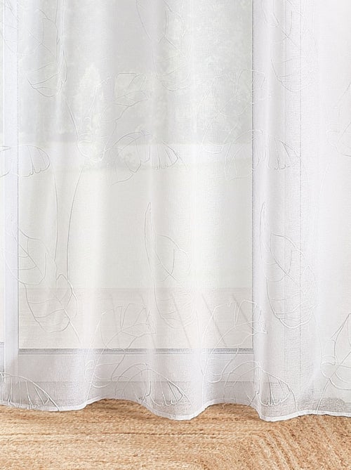 Voilage motif feuilles à pattes cachées - Kiabi