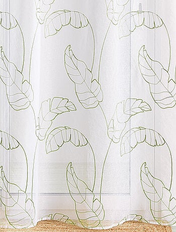 Voilage motif feuilles à pattes cachées
