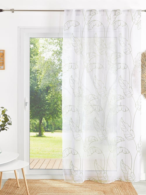 Voilage motif feuilles à pattes cachées - Kiabi