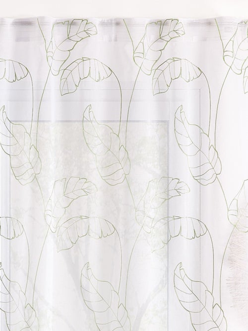 Voilage motif feuilles à pattes cachées - Kiabi