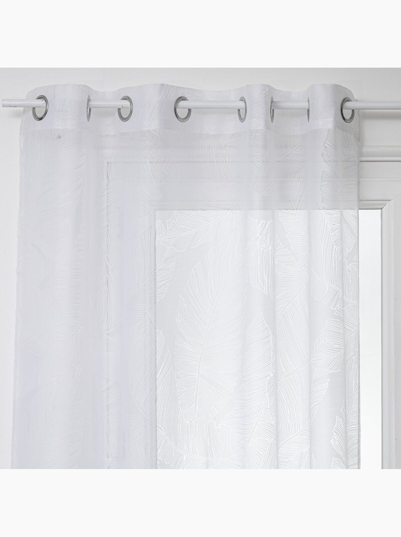 Voilage motif feuilles DEVO Blanc - Kiabi