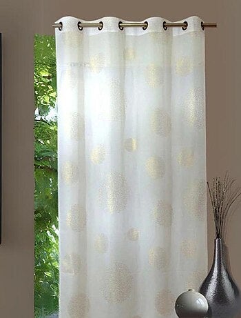 Voilage motif rond impression magnétique