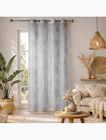 Voilage motif rond impression magnétique