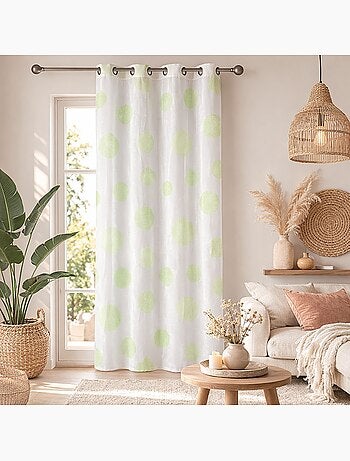 Voilage motif rond impression magnétique