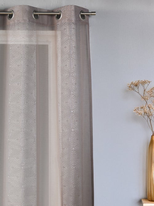 Voilage motifs graphiques trinagles - Kiabi