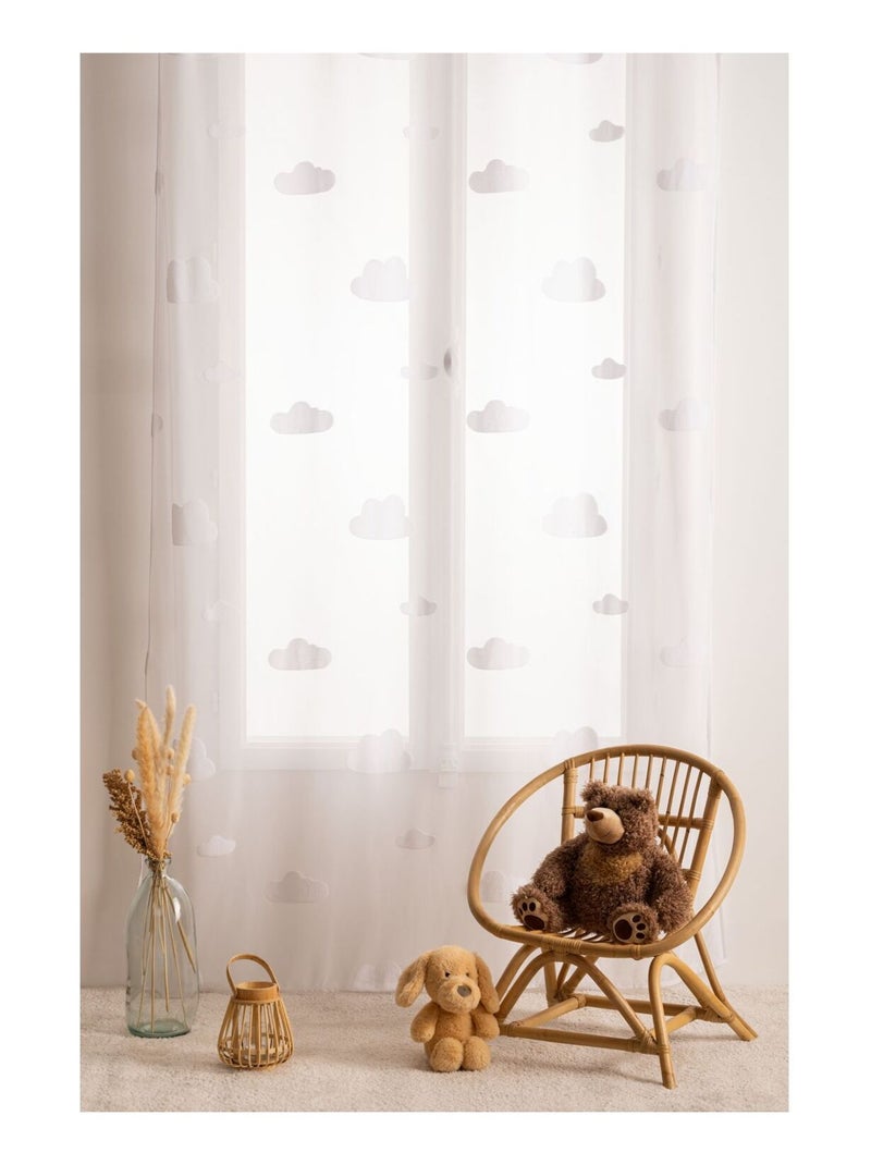 Voilage nuage Blanc - Kiabi