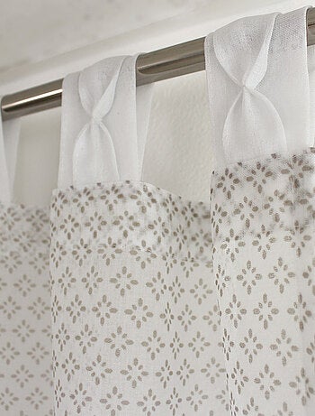 Voilage œillets à motifs géométriques